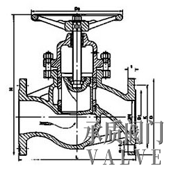 法蘭柱塞閥結構示意圖
