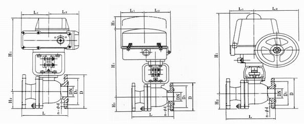 智能電動球閥結構圖