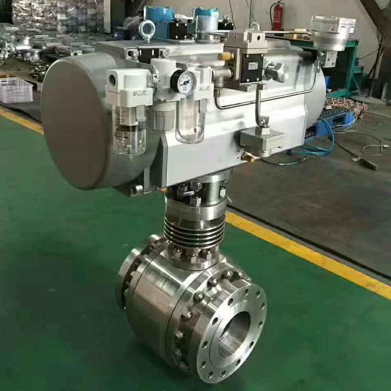 氣動高溫球閥,Q641M氣動高溫球閥實物圖片