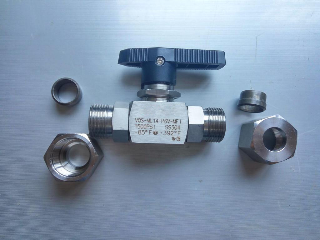 卡套球閥/不銹鋼卡套式球閥 Q91F實物圖